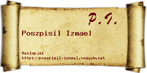 Poszpisil Izmael névjegykártya